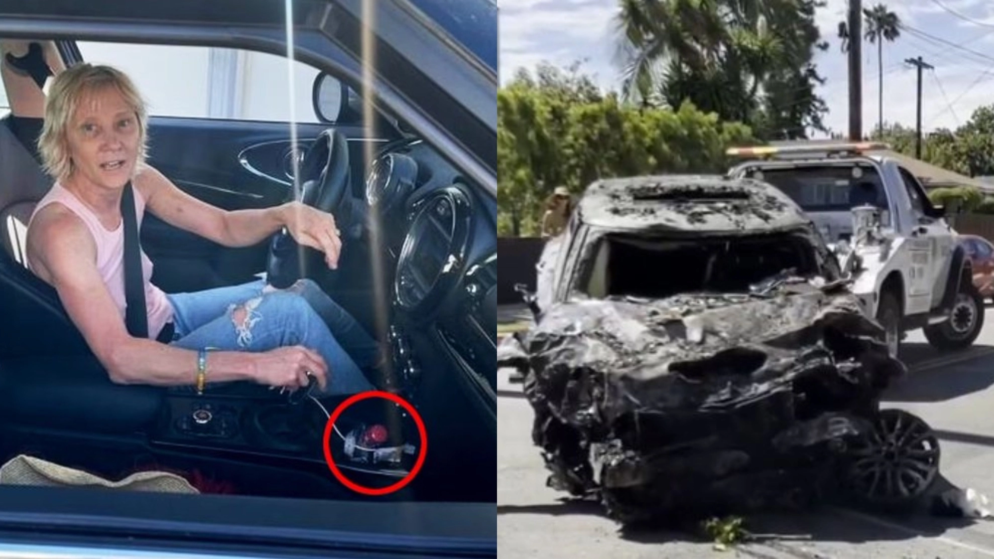 How long was Anne Heche in the car
